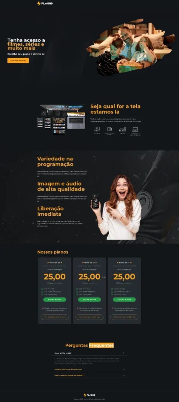 landing pages para sites de iptv + elementor 2024 - Image 4